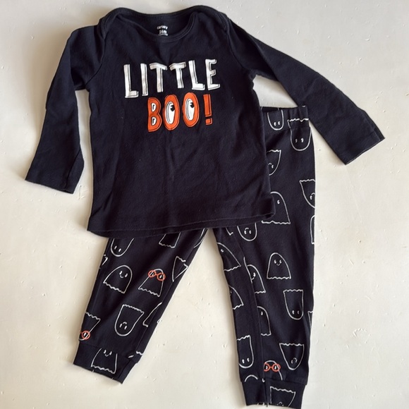 Carter's Other - Carter's “Little Boo” Halloween Shirt & Black Ghost Pants 24 Months